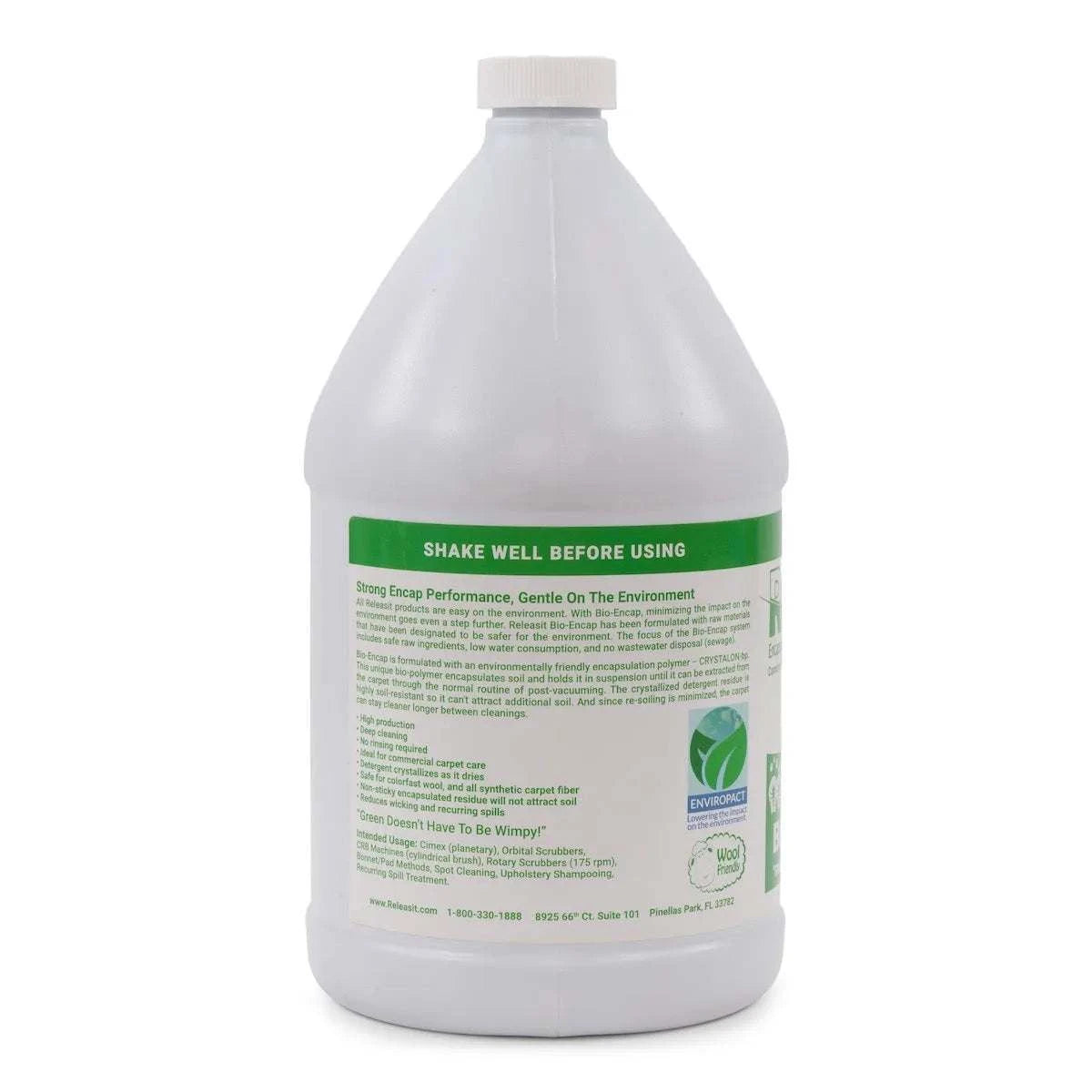 Releasit Bio-Encap Green Encapsulation Detergent 1 gallon eco-friendly carpet cleaner