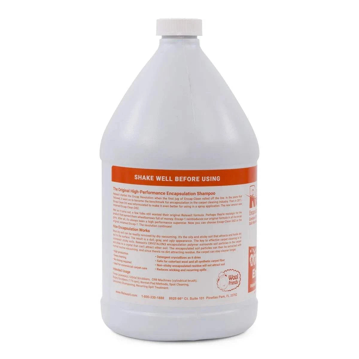 Releasit Encap-1 DS 1 gallon carpet cleaning encapsulation shampoo container
