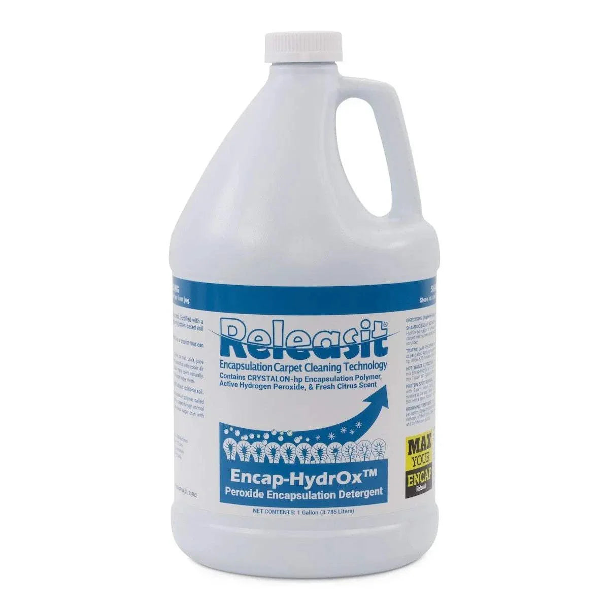 Releasit Encap-HydrOx 1-gallon carpet cleaning detergent with hydrogen peroxide encapsulation polymer