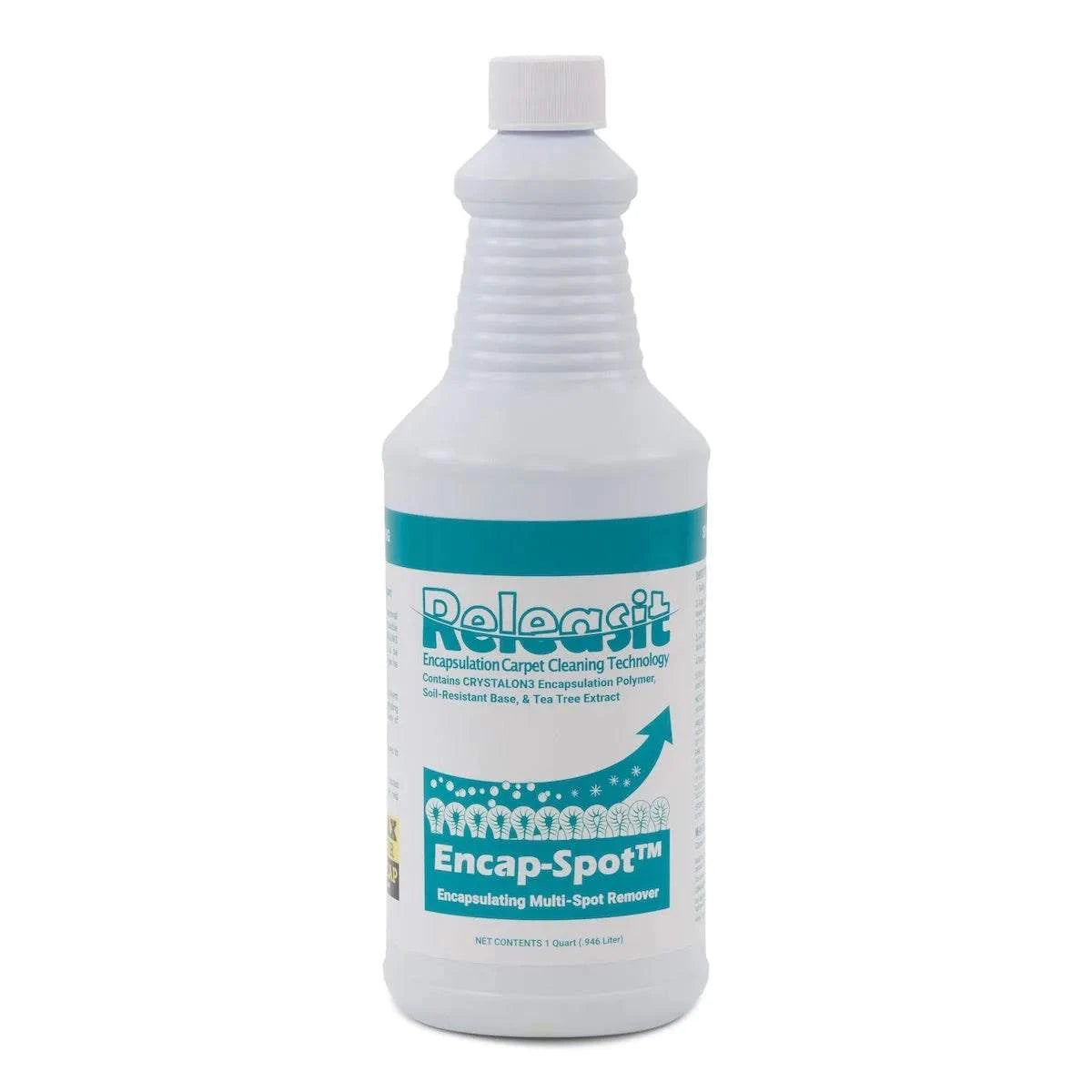 Releasit Encap-Spot encapsulation carpet spot remover and odor treatment bottle in 12 quart case