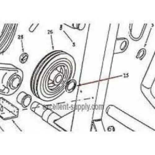 Replacement Axle Washer for Cimex Carpet Cleaning and Marble Grinding Machines Part 10166