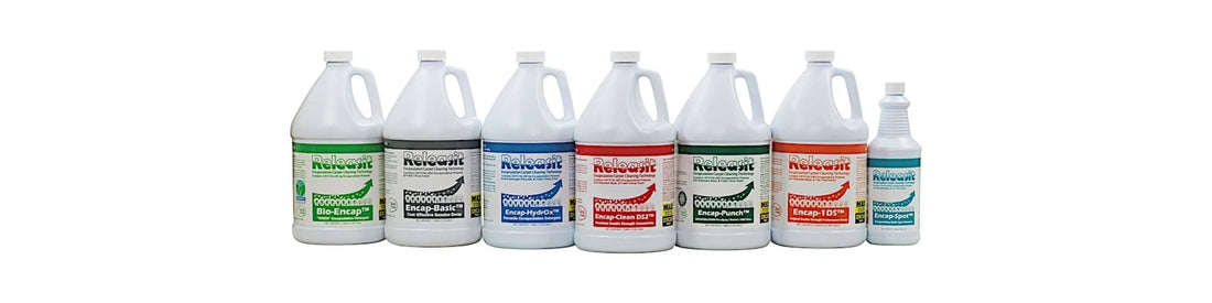 Releasit encapsulation for commercial carpet cleaning