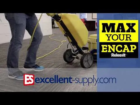 Cimex Carpet Scrubber CR48 | With 10" Big Boy Wheels, Pad Drivers, 2 Gallons Releasit, Case FiberPlus Pads | ExcellentSupply.com