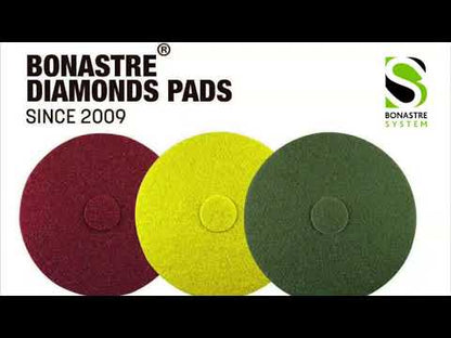 17-inch BONASTRE DIAMOND FLOOR POLISHING PADS (BURGUNDY, YELLOW or GREEN)