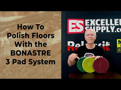 17-inch BONASTRE DIAMOND FLOOR POLISHING PADS (BURGUNDY, YELLOW or GREEN)