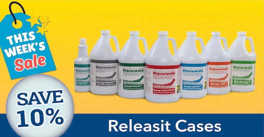Releasit Encapsulation Detergents- On sale this week - For commercial carpet cleaning