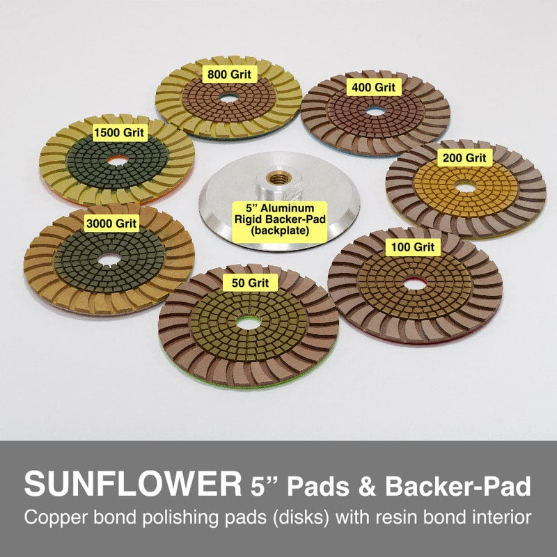 5-inch Sunflower Polishing Pads / 5-inch Backer Pad